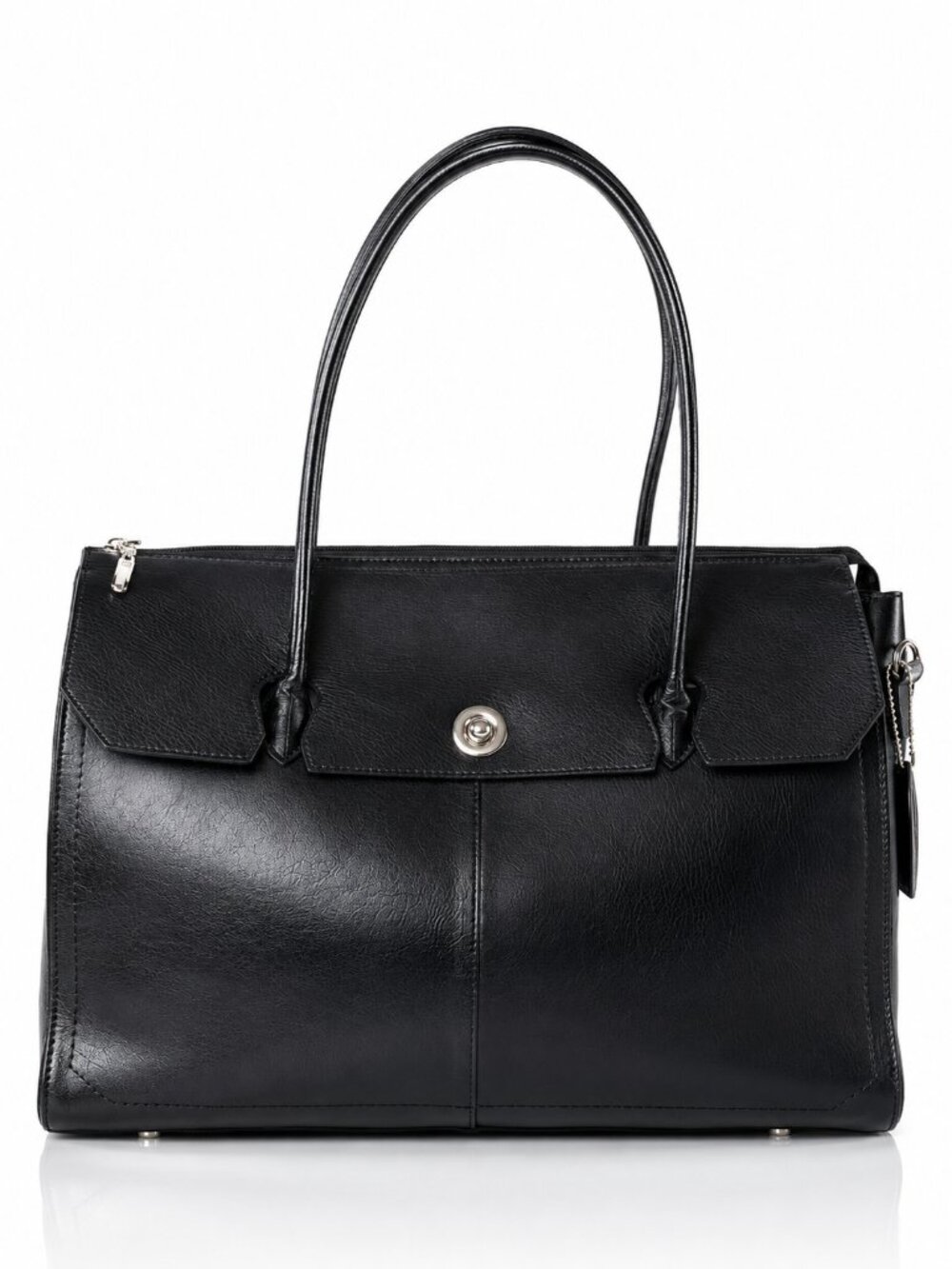Vintage Wilsons Italian Leather Pelle Shoulder Computer Bag Black